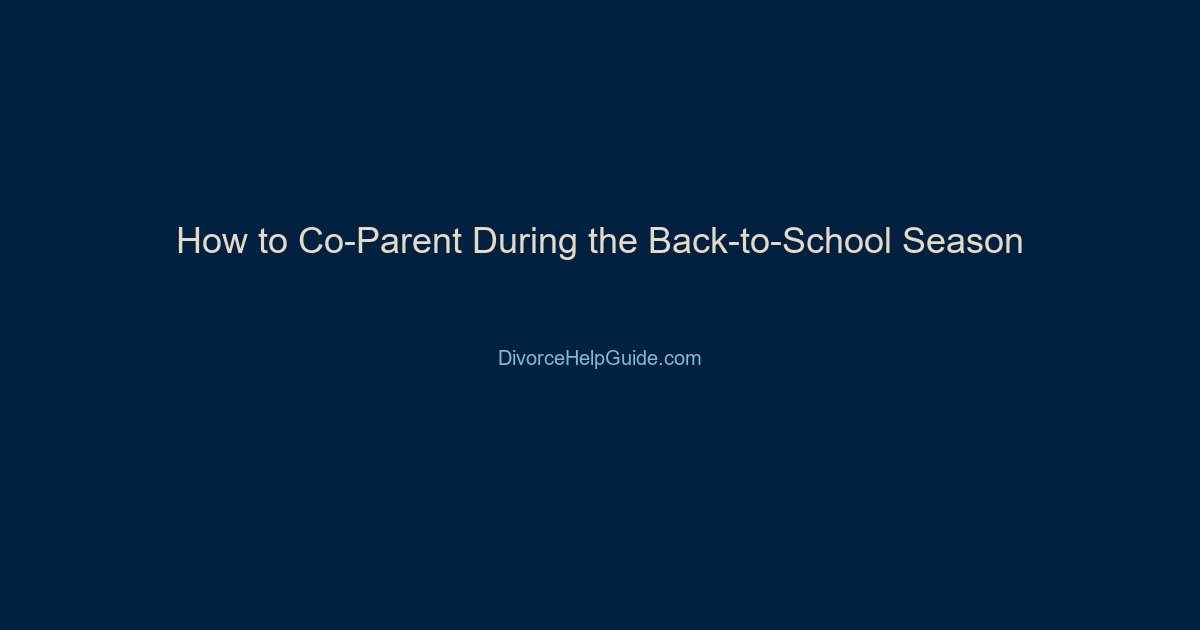 co-parenting back to school